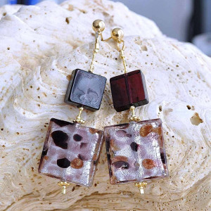 Parma murano glass earrings