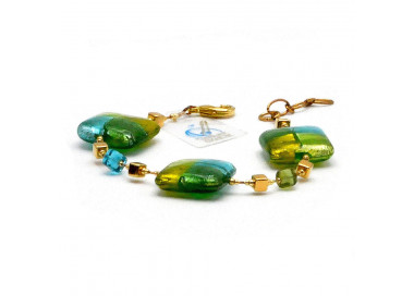 Bracelet en verre de murano vert de venise