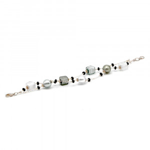 Silver bracelet - silver murano glass bracelet jewel from venice italy