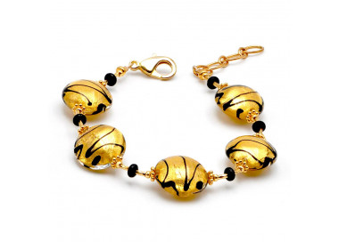 Bracelet murano or en veritable verre de venise 