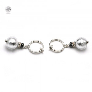 Ohrringe ohne piercing silber schmuck aus echtem muranoglas aus venedig