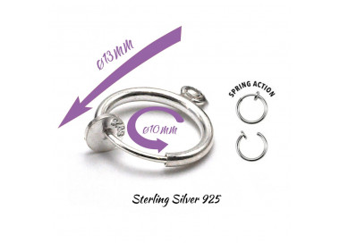 Ongeboorte oorring in sterling silver 925