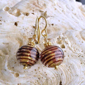 Aretes cristal murano oro joyas de verdadero cristal de murano de venecia