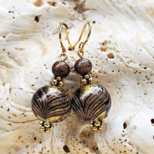 Pendientes murano oro joyas verdadero cristal de murano venecia