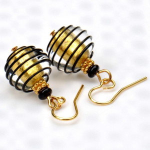 Boucles d'oreilles murano or