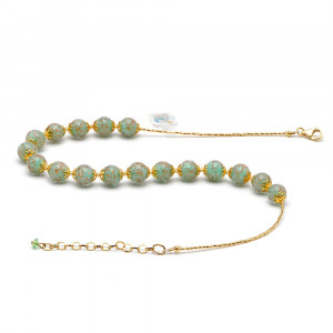 Collier opaline vertes