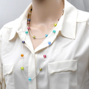 Collana multicolore in vetro di murano di venezia