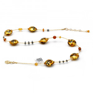 Collana in vetro di Murano oro