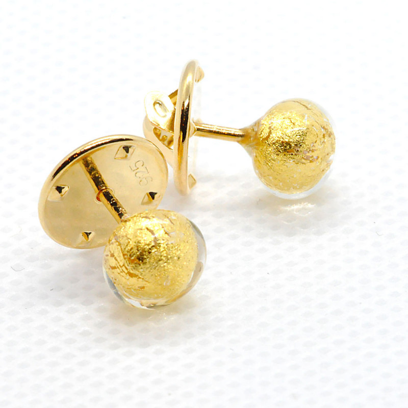 GOLD COLLAR BUTTONS IN MURANO GLASS