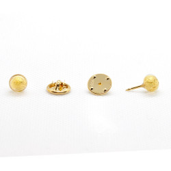 Gold-plated murano glass collar buttons