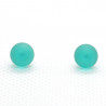 Turquoise Murano glass collar buttons