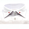 Red glass collar buttons for men's and women's shirts