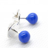 LAPIS BLUE COLLAR BUTTONS IN MURANO GLASS