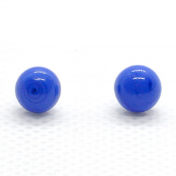 Lapis blue Murano glass collar buttons