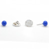 LAPIS BLUE COLLAR BUTTONS IN MURANO GLASS