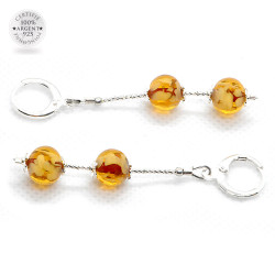 Murano glass amber pendant sleepers