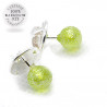 BRIGHT GREEN COLLAR BUTTONS IN MURANO GLASS