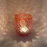 Venice candle jar in orange glass