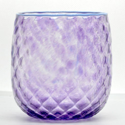 Photophore Amethyste mauve en verre de Murano