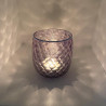 Amethyst Venice glass candle jar