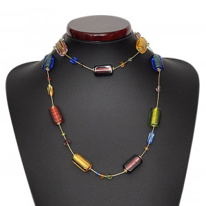 Collar cristal murano oro multicolore