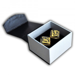 Gold murano cufflinks in real murano glass venice