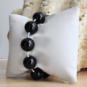 Black venetian glass bracelet