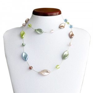 Collier  murano multicolore long