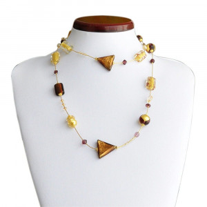 Ketting murano gold lange