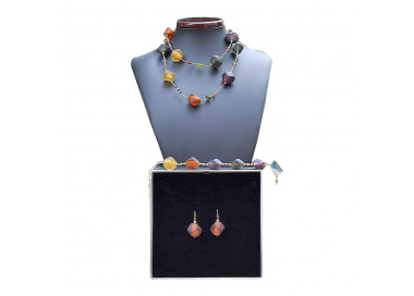 Conjunto de joyas de murano ambar