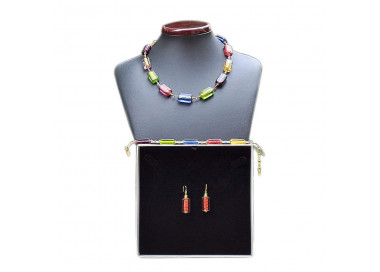 Conjunto de joyas de murano multicolore