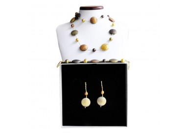 Gold murano glass jewelry set murano glass venice