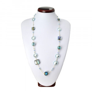 Collar cristal murano azul joya en verdadero murano de venecia